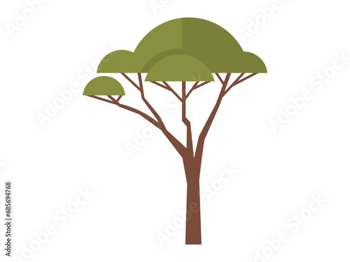 Tree vector illustration. Tree rings serve as historical record environmental conditions during their growth The fragility leaf reminds us delicate balance nature Environmental awareness promotes