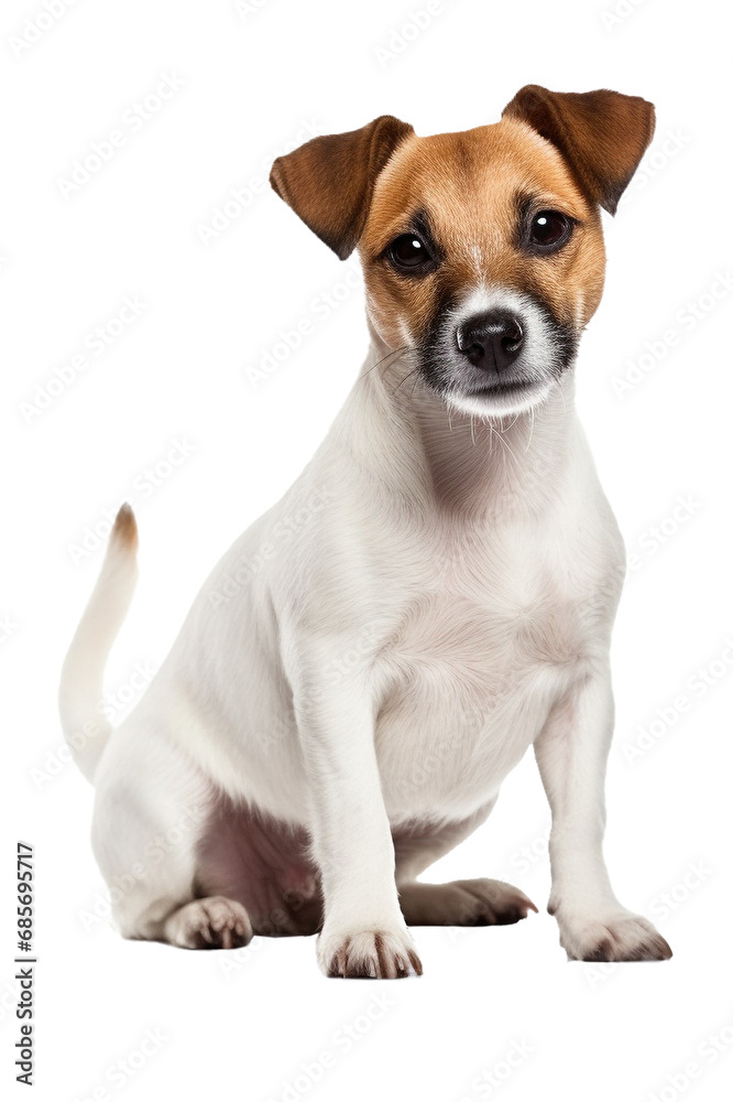 Jack Russell Terrier isolated on transparent background, PNG