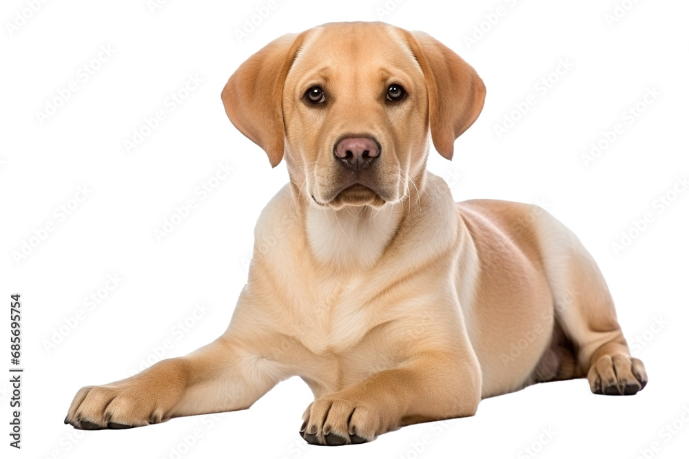 Labrador dog isolated on transparent background, PNG