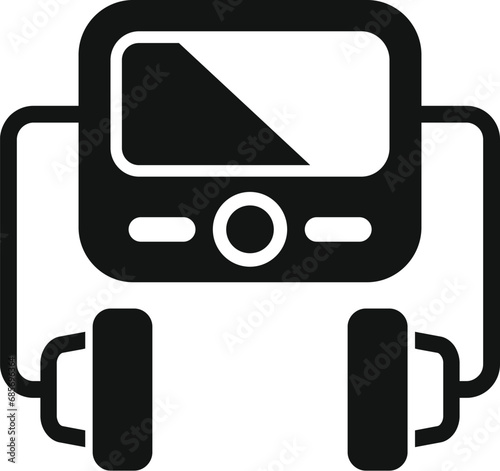 Medical cross defibrillator icon simple vector. Health care. Person heart attack