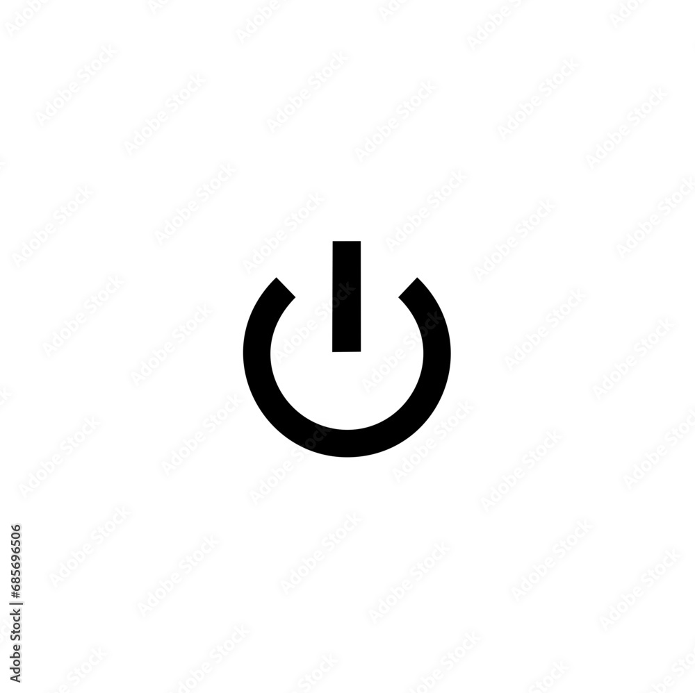icon push button power