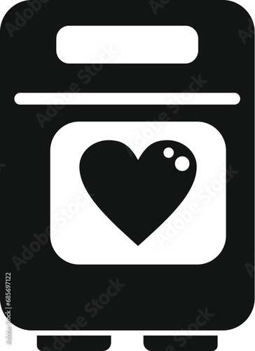Care defibrillator icon simple vector. Health care device. Person cardiac problem