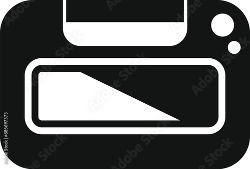 Massage defibrillator icon simple vector. Portable care device. Safety medical