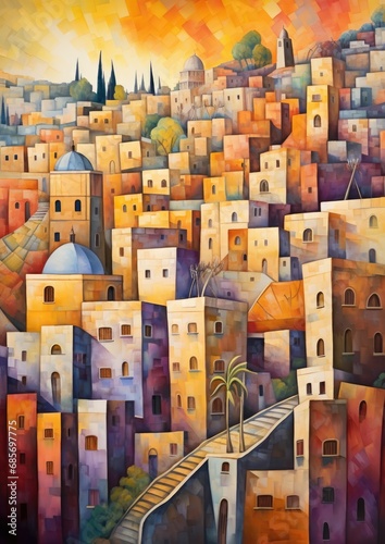 Abstract Jerusalem images