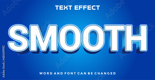 Smooth editable text effect