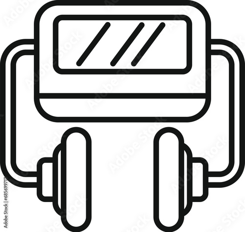 Electric defibrillator icon outline vector. Health automatic care. Cardiac support