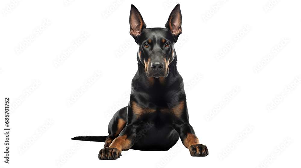 A dog isolated on a transparent background, PNG image with background removed, Created with Generative Ai technology. A dog isolated on a transparent background, PNG image with background removed, Created with Generative Ai technology.