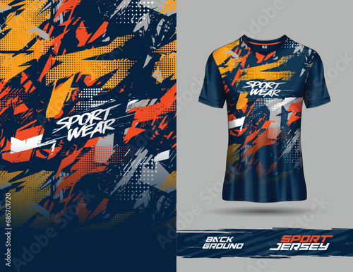 Shirt template, racing jersey design, soccer jersey
