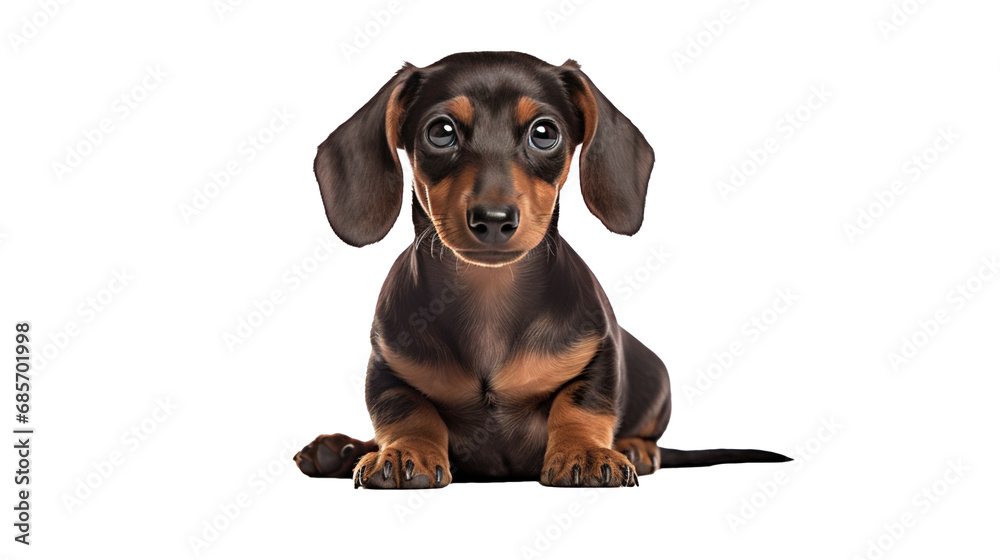 A dog isolated on a transparent background, PNG image with background removed, Created with Generative Ai technology.