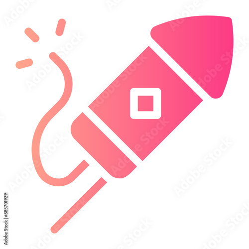 firecrackers gradient icon
