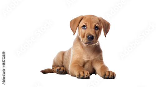 A dog isolated on a transparent background, PNG image with background removed, Created with Generative Ai technology. © Viktor
