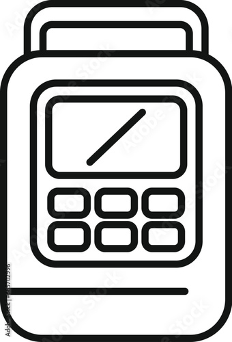 Care defibrillator icon outline vector. Health care device. Person cardiac problem