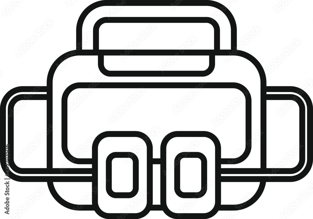 Fototapeta premium Ems defibrillator icon outline vector. Automatic care device. Patient cardiac attack