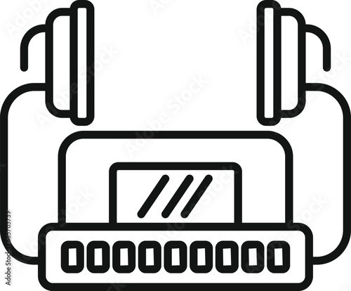 Portable device cardiovascular icon outline vector. Help aid. Medical care