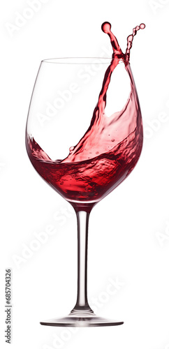 Wine Glass Splash Isolated on Transparent Background
