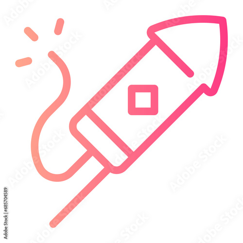 firecrackers gradient icon
