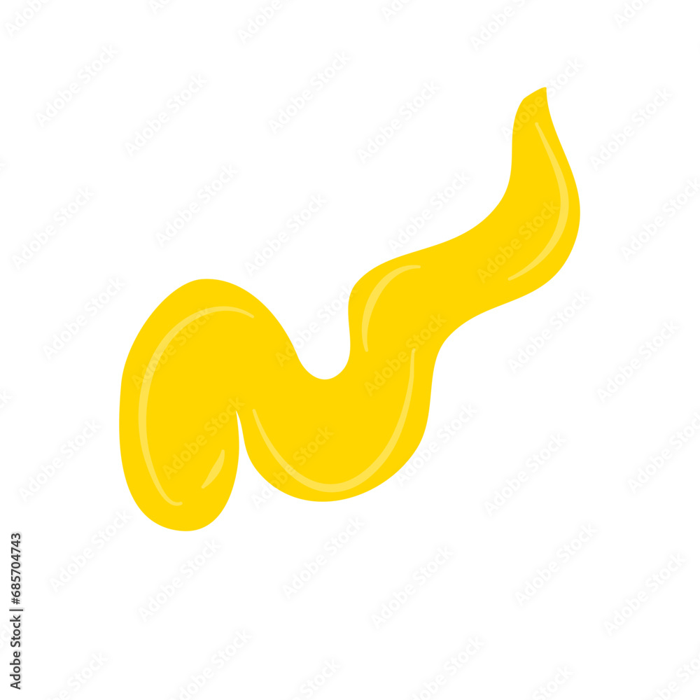 Fototapeta premium Yellow cheese sauce splashes