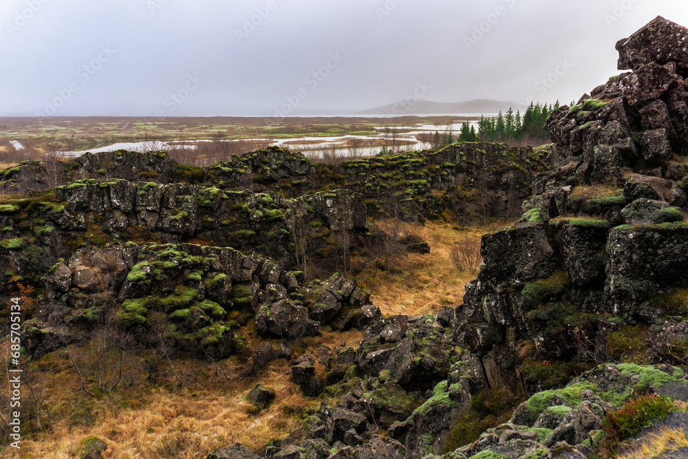Thingvellir national park goden circle in Iceland
