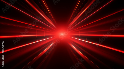 Vibrant Red Light Trails Illuminate Futuristic City Tunnel - Dynamic Motion and Energy in Urban Nightlife