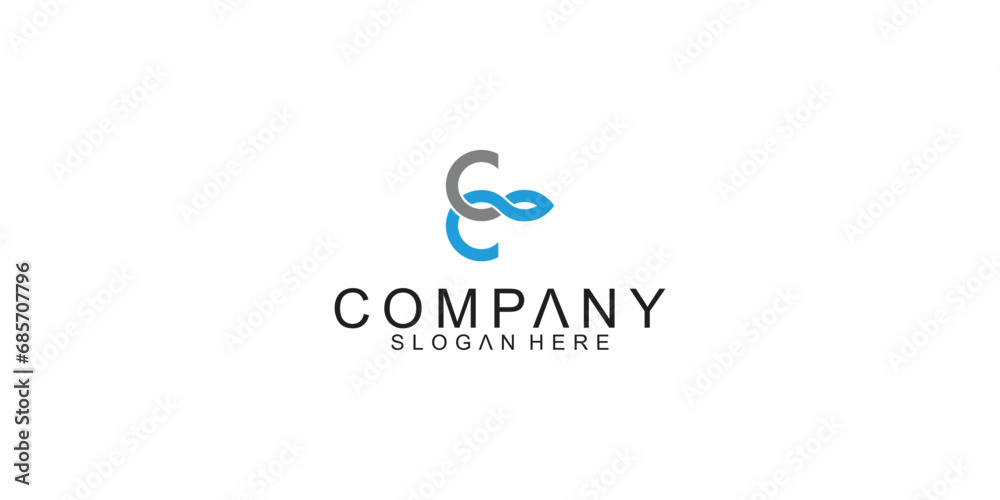 Creative letter C logo design with modern style and elegance | premium vector