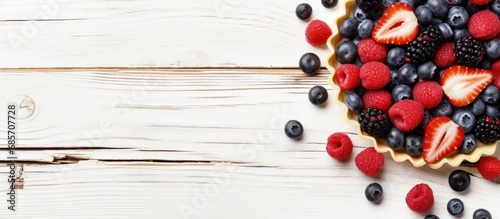 American themed food presented on a white wood banner background with copy space Copy space image Place for adding text or design photo