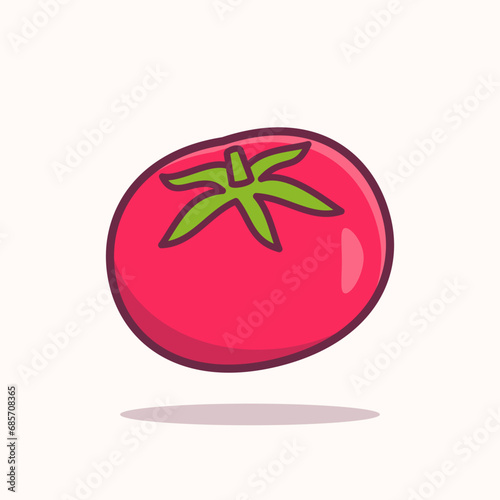 Tomato Illustration, Vegetable healthy food vector illustration