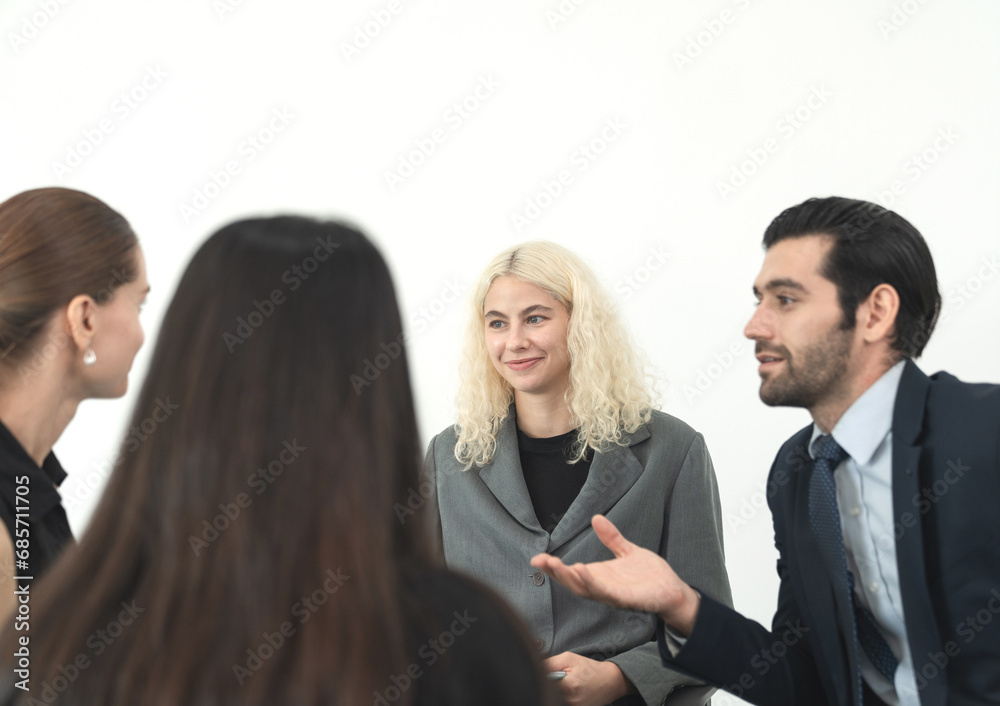 Business team discussing new ideas at a meeting in a modern office. Business team discussing new ideas at a meeting in a modern office.