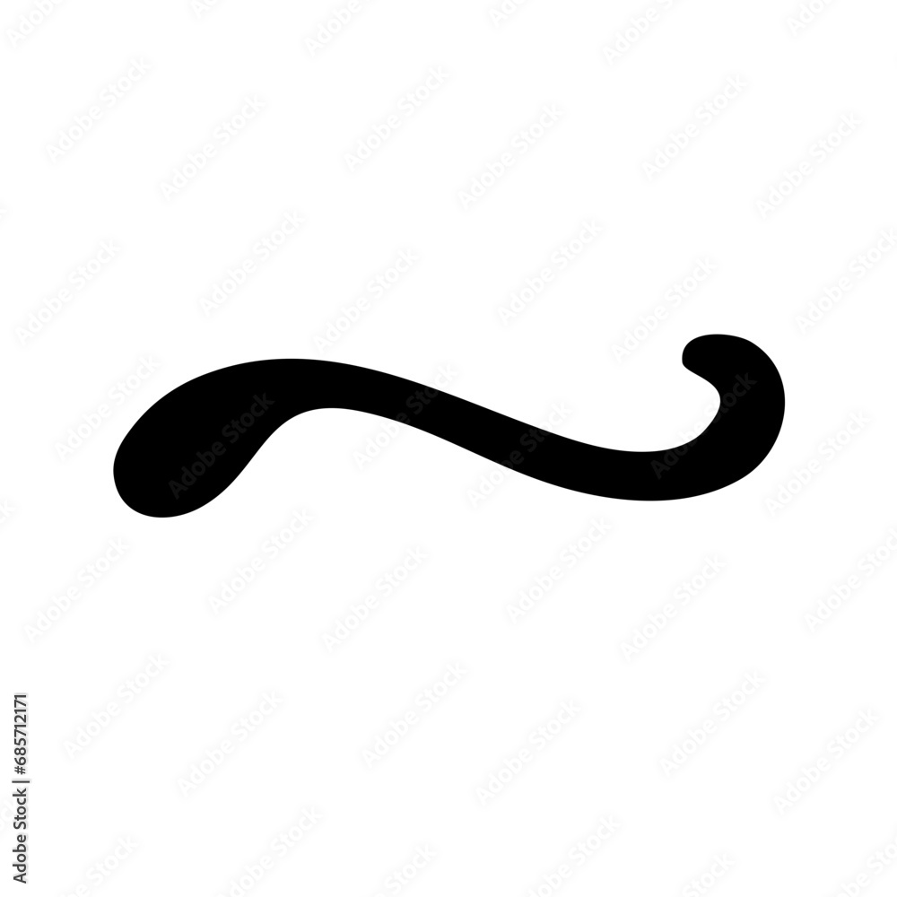 Calligraphic swoosh tail set underline marker strockes Calligraphic swoosh tail set underline marker strockes