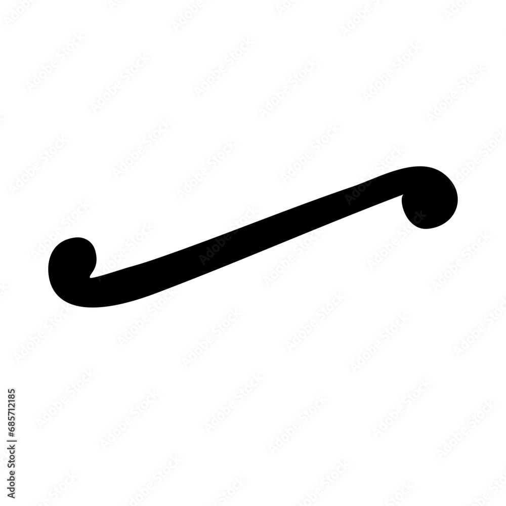 Calligraphic swoosh tail set underline marker strockes Calligraphic swoosh tail set underline marker strockes