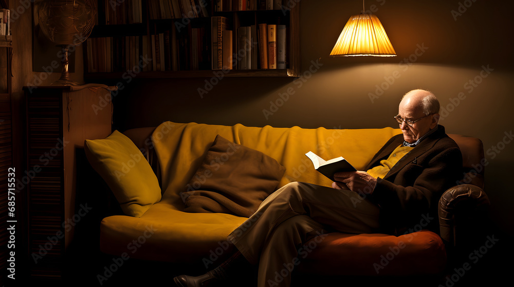 Lonely Elder: Thoughtful Reading Time