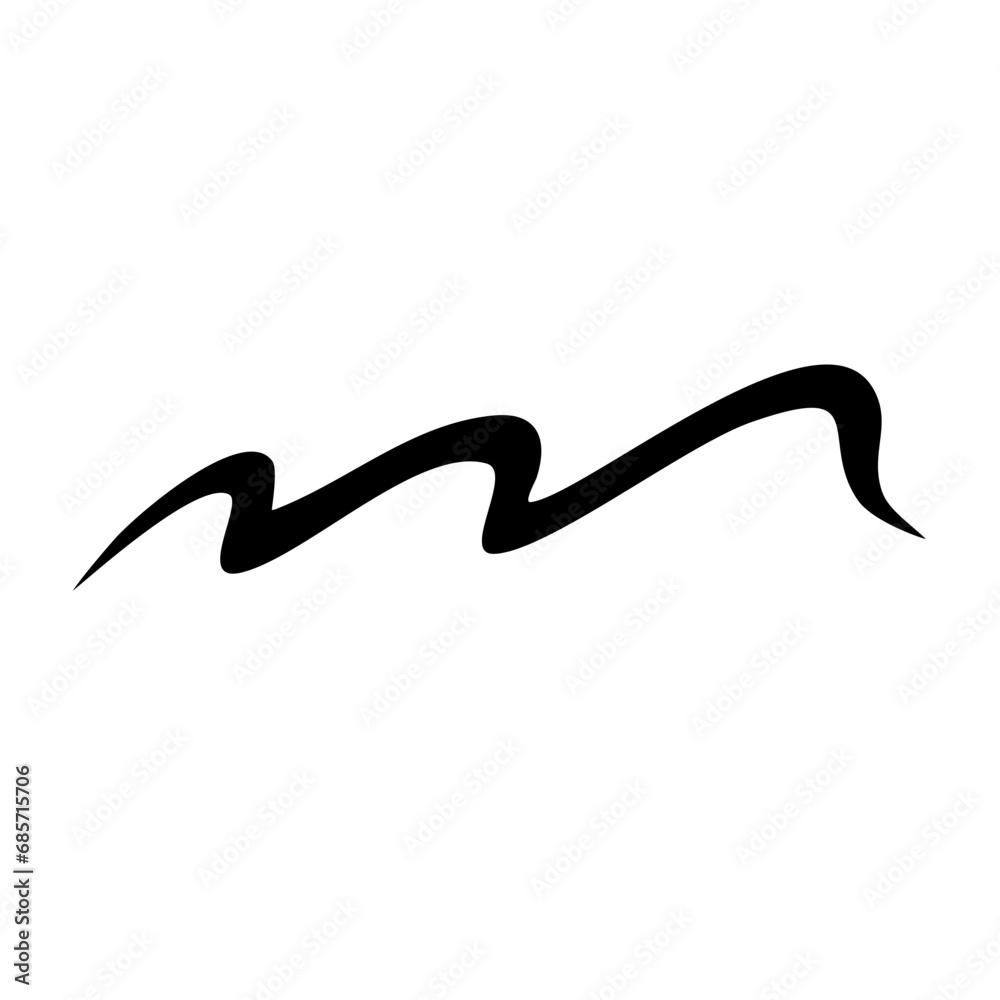 Set of hand drawn lines brush lines underline Set of hand drawn lines brush lines underline