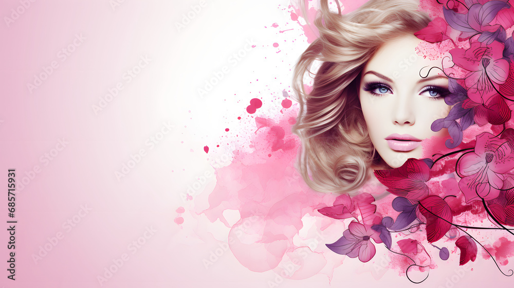 Cosmetic Beauty-themed Background for a Chic and Elegant Look, Perfect for Banners and Websites.