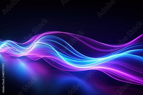 Wallpaper Mural abstract futuristic background with pink blue glowing neon moving high speed wave lines and bokeh lights. Data transfer concept Fantastic wallpaper Torontodigital.ca