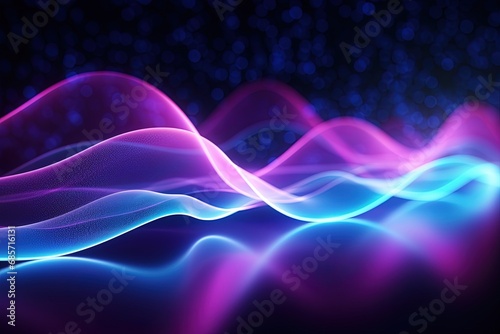 abstract futuristic background with pink blue glowing neon moving high speed wave lines and bokeh lights. Data transfer concept Fantastic wallpaper