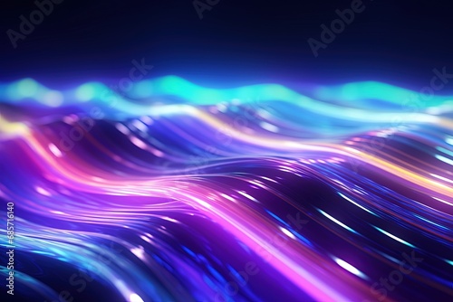 abstract futuristic background with pink blue glowing neon moving high speed wave lines and bokeh lights. Data transfer concept Fantastic wallpaper
