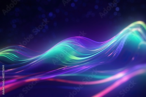 abstract futuristic background with pink blue glowing neon moving high speed wave lines and bokeh lights. Data transfer concept Fantastic wallpaper