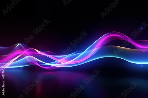 abstract futuristic background with pink blue glowing neon moving high speed wave lines and bokeh lights. Data transfer concept Fantastic wallpaper