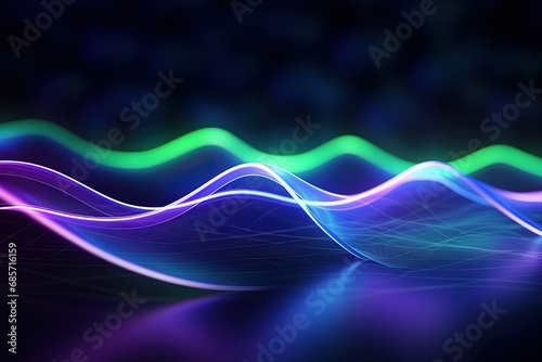 abstract futuristic background with pink blue glowing neon moving high speed wave lines and bokeh lights. Data transfer concept Fantastic wallpaper
