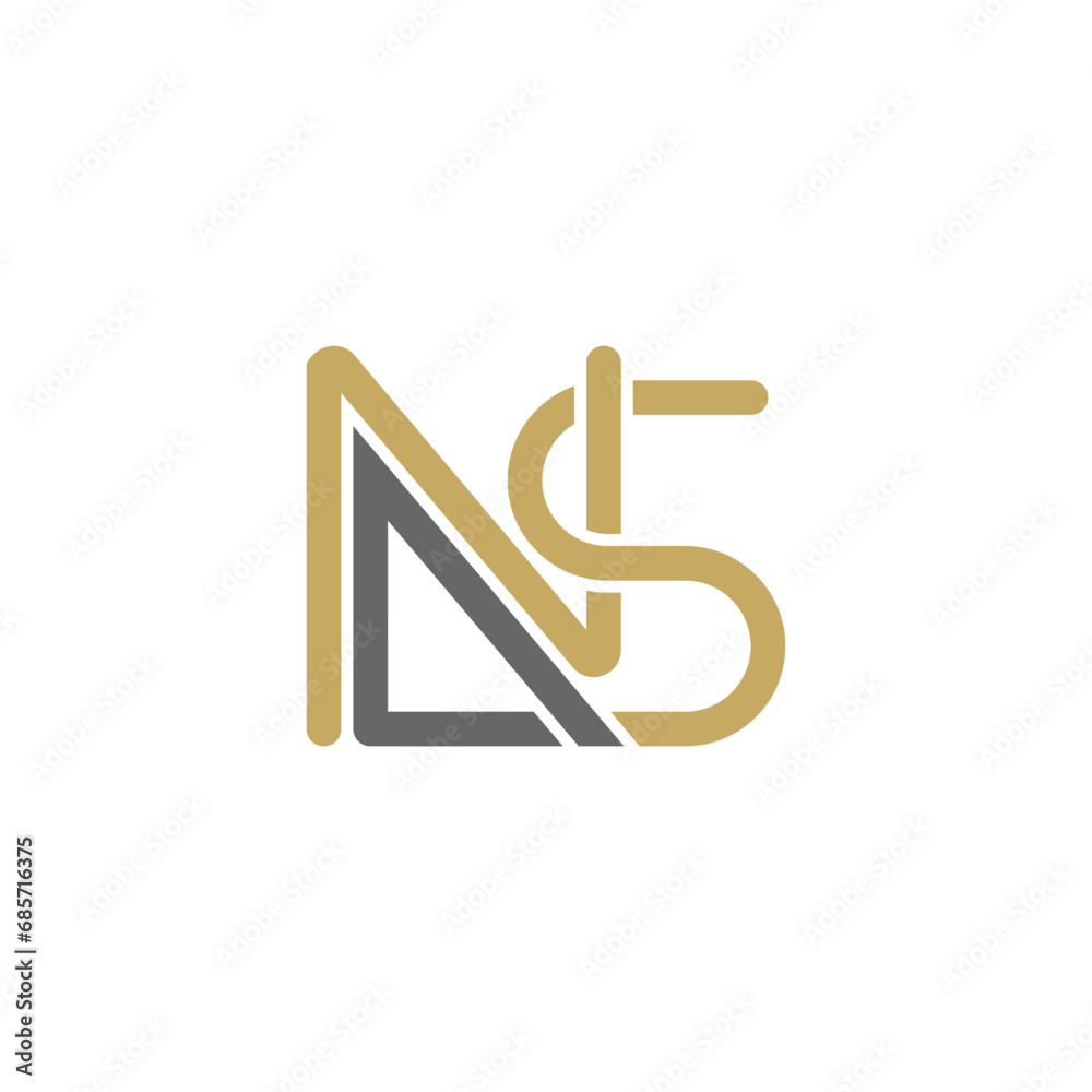 SN letter logo design on luxury background. NS monogram initials letter logo concept. SN Logo Geometric logo SN letter logo design on luxury background. NS monogram initials letter logo concept. SN Logo Geometric logo
