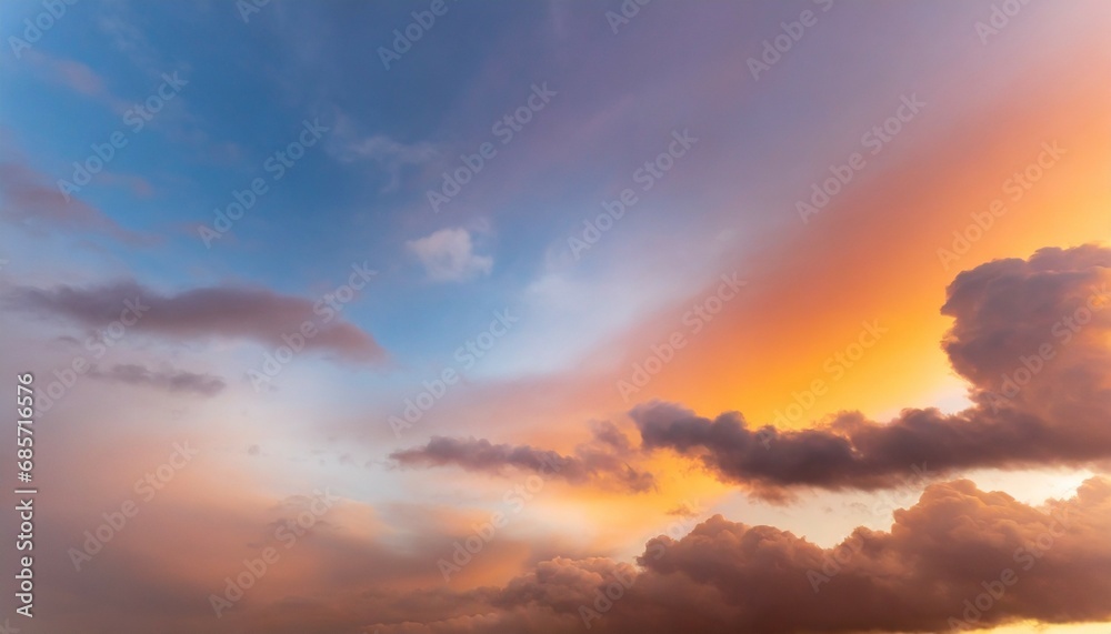 colorful cloudy sky at sunset gradient color sky texture abstract nature background