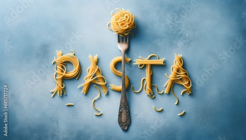 culinary typography with pasta letters, a feast for the eyes