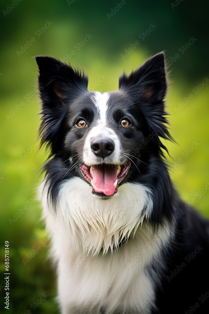Image of a border collie dog on clean background. Mammals. Pet. Animals.