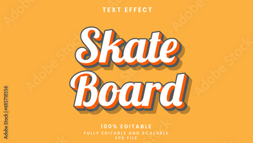 Skate Board editable text effect	
