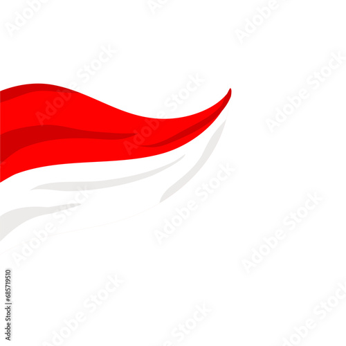 Wave flag Indonesia 