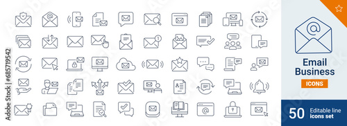 Email icons Pixel perfect. Send, message, internet, .... photo