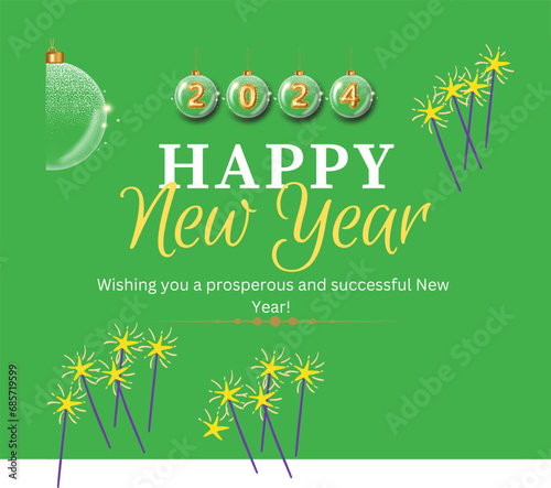 New Year design and vector art poster, banner, flyer, background