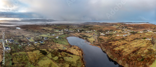 Aerial view of Bonny Glen by Portnoo in County Donegal - Ireland