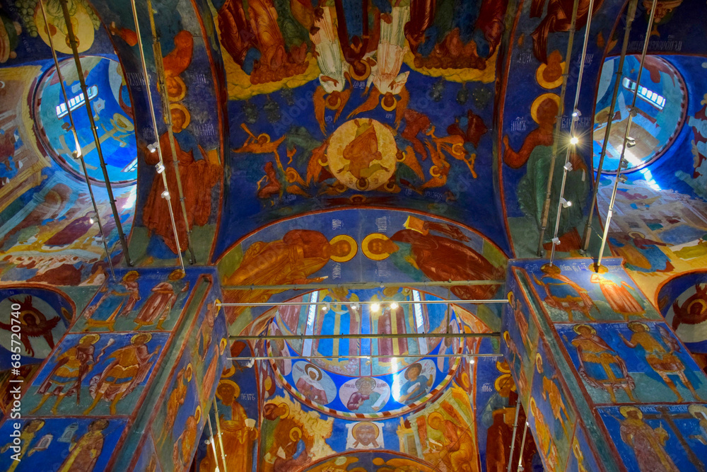 Obraz premium Murals on the dome of the Monastery of Saint Euthymius in Suzdal