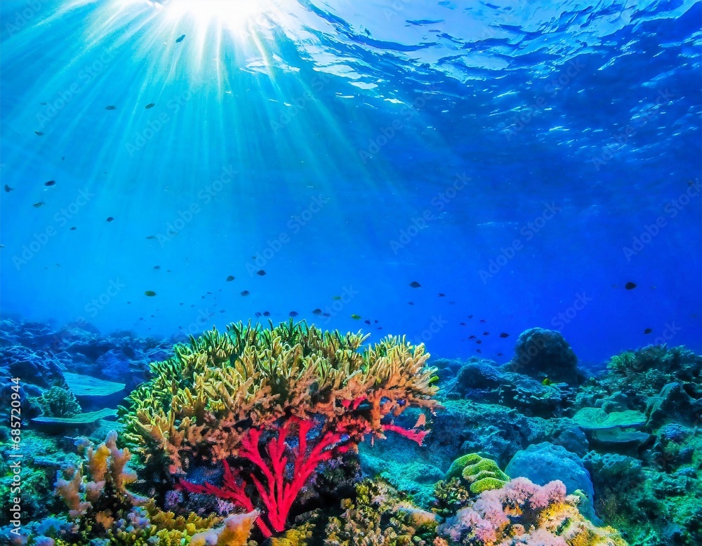 Obraz premium 海の中のサンゴ