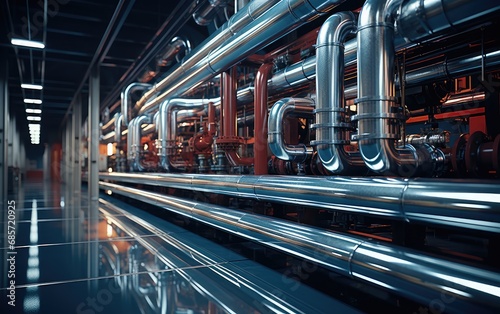 stainless steel pipes in industrial plants